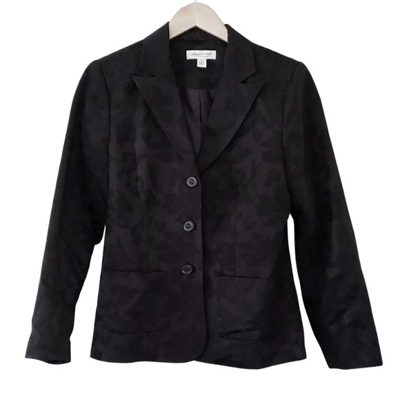 Coldwater Creek Satin Brocade Blazer - Picture 1 of 6